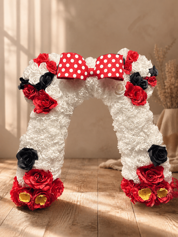 Minnie Mouse Inspired Cemetery Floral Arch