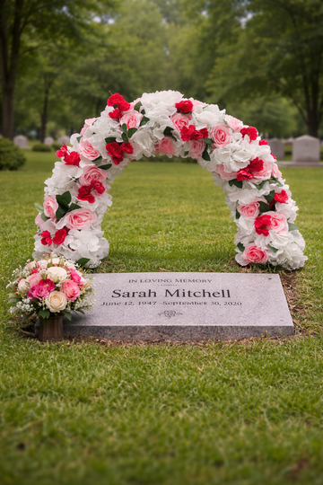 Blush Bloom Arch with Cherry Blossoms