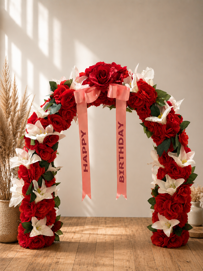 Crimson & Ivory Arch